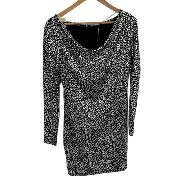 Michael Kors Metallic Leopard Dress NWT NEW REG $125 Medium Cocktail Club - Picture 10 of 13